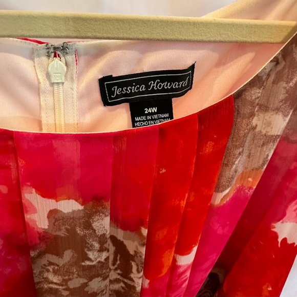 Floral pink/orange Jessica Howard maxi dress 24W - Picture 4 of 4